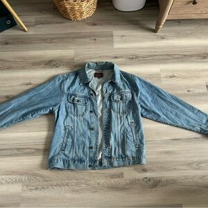 LEE Denim Jean Jacket Men's LM45128LS Trucker L Vintage Light Wash